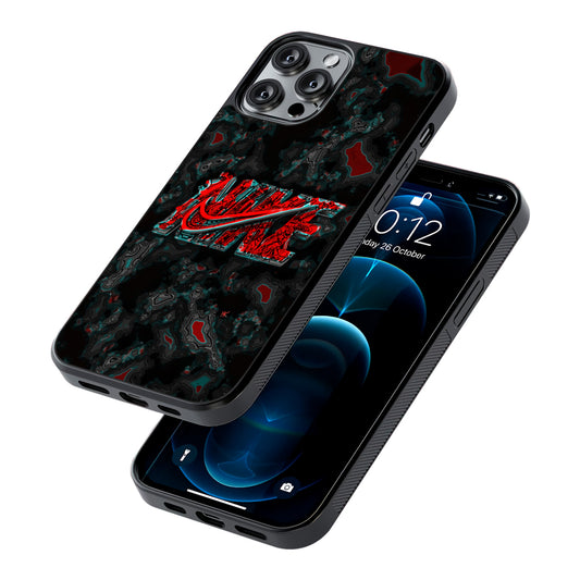 Nike Logo Marble Abstract 2D Rubber Phone Case