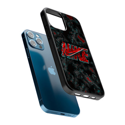 Nike Logo Marble Abstract 2D Rubber Phone Case