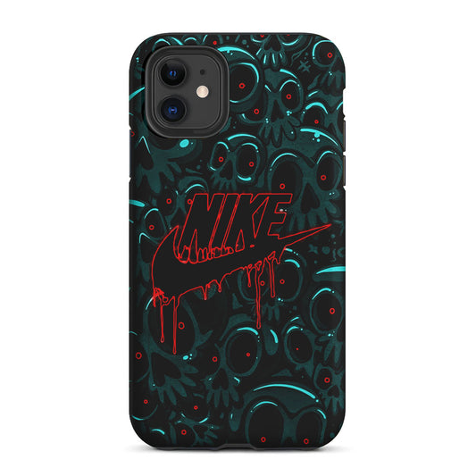 Nike Logo Skull Art 2 in 1 Tough Phone Case