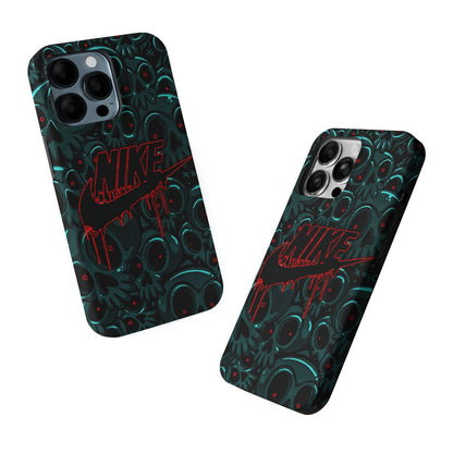 Nike Logo Skull Art 2 in 1 Tough Phone Case