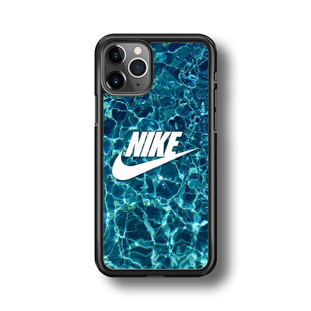 Nike Lots of Water iPhone 11 Pro Max Case-Rubber Black (2D Case)-Oxvistore