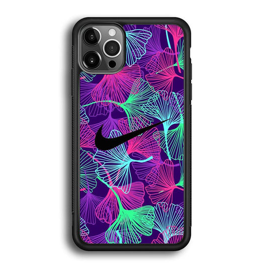 Nike Luminesce Theme iPhone 12 Pro Max Case-Rubber Black (2D Case)-Oxvistore