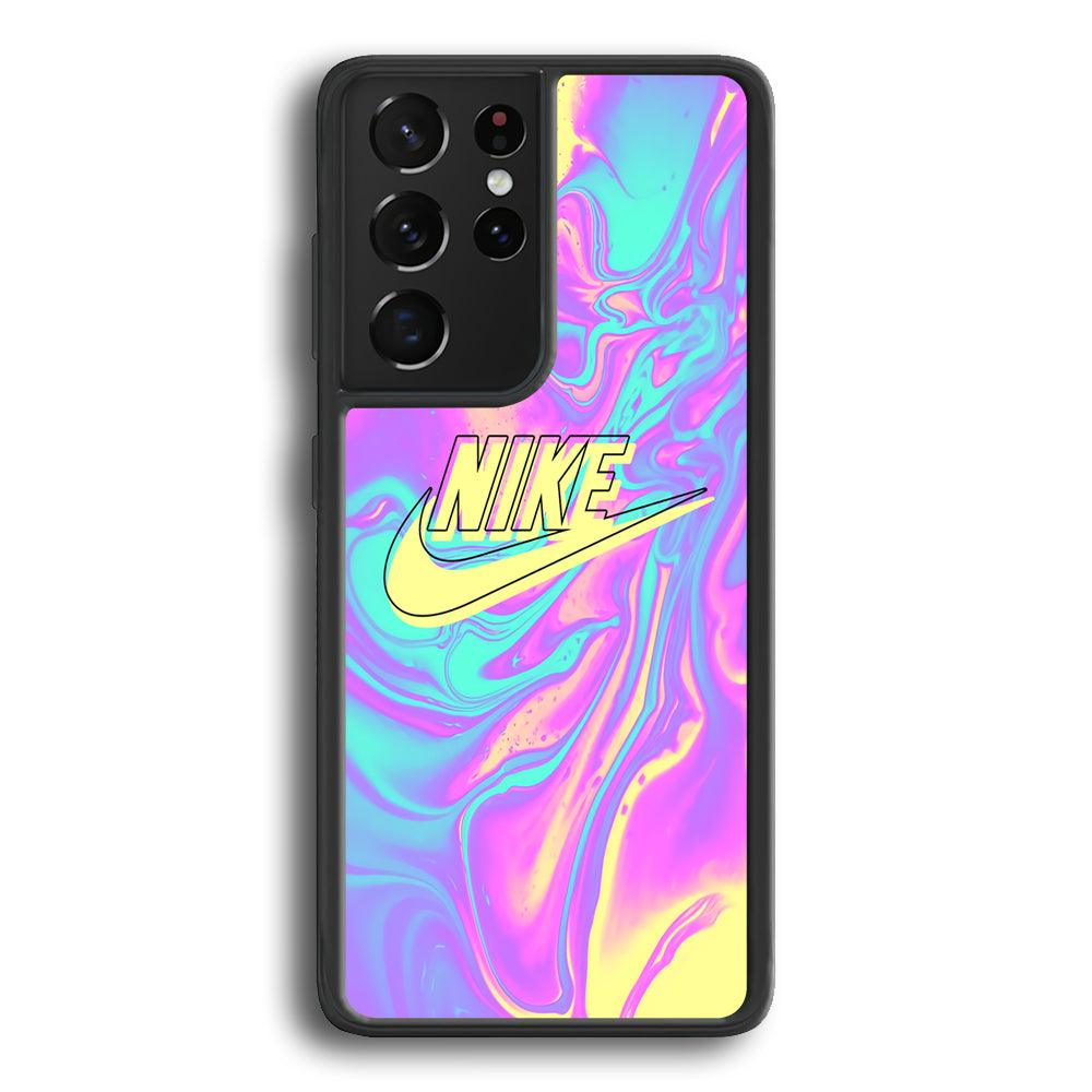 Nike Marble Liquid Samsung Galaxy S24 Ultra Case-Rubber Black (2D Case)-Oxvistore