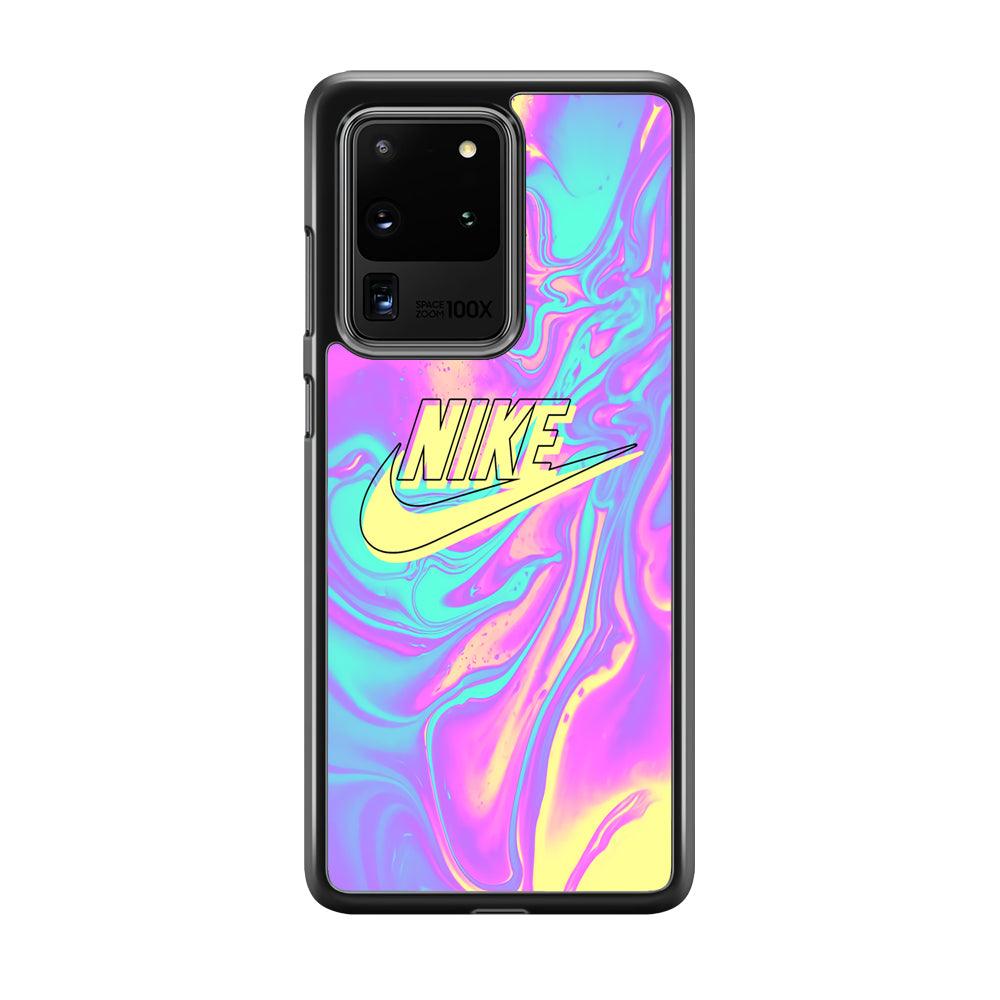 Nike Marble Liquid Samsung Galaxy S20 Ultra Case-Rubber Black (2D Case)-Oxvistore