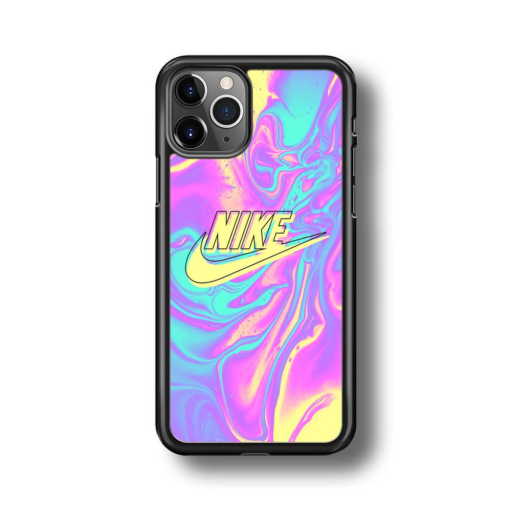 Nike Marble Liquid iPhone 11 Pro Case-Rubber Black (2D Case)-Oxvistore