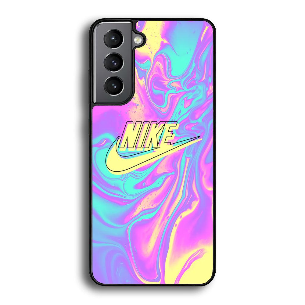 Nike Marble Liquid Samsung Galaxy S24 Case-Rubber Black (2D Case)-Oxvistore