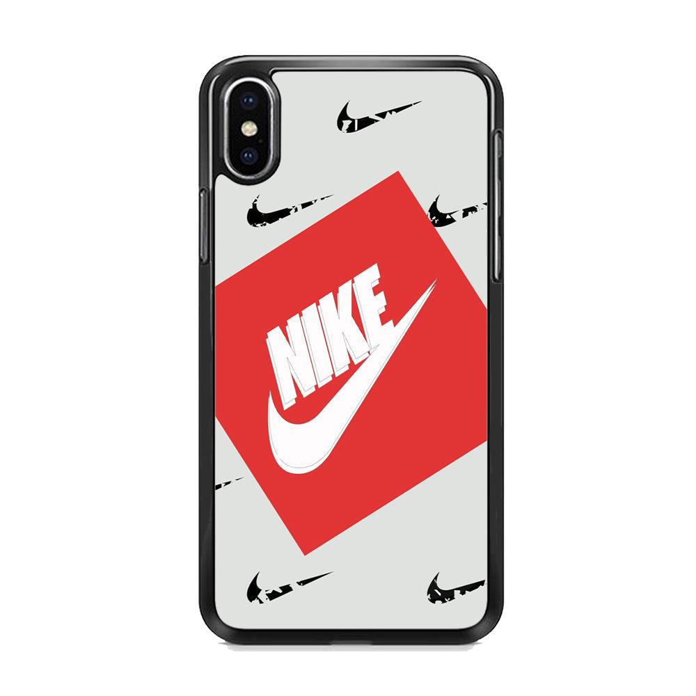 Nike Option of Perspective iPhone X Case-Rubber Black (2D Case)-Oxvistore
