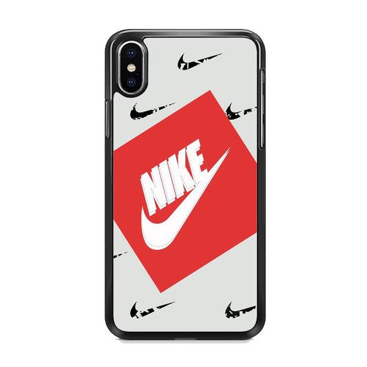 Nike Option of Perspective iPhone X Case-Rubber Black (2D Case)-Oxvistore