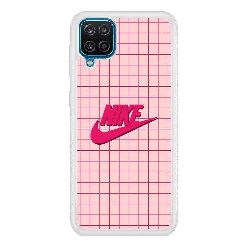 Nike Pink Square Spot Samsung Galaxy A12 Case-Oxvistore