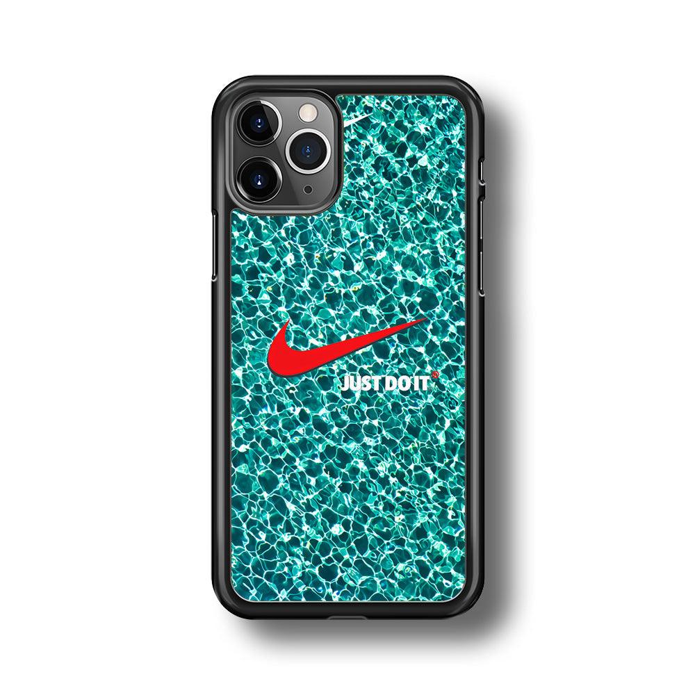 Nike Red Shiny iPhone 11 Pro Case-Rubber Black (2D Case)-Oxvistore