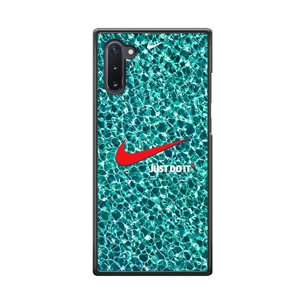 Nike Red Shiny Samsung Galaxy Note 10 Case-Rubber Black (2D Case)-Oxvistore