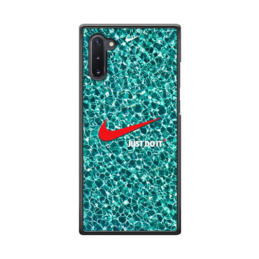 Nike Red Shiny Samsung Galaxy Note 10 Case-Rubber Black (2D Case)-Oxvistore