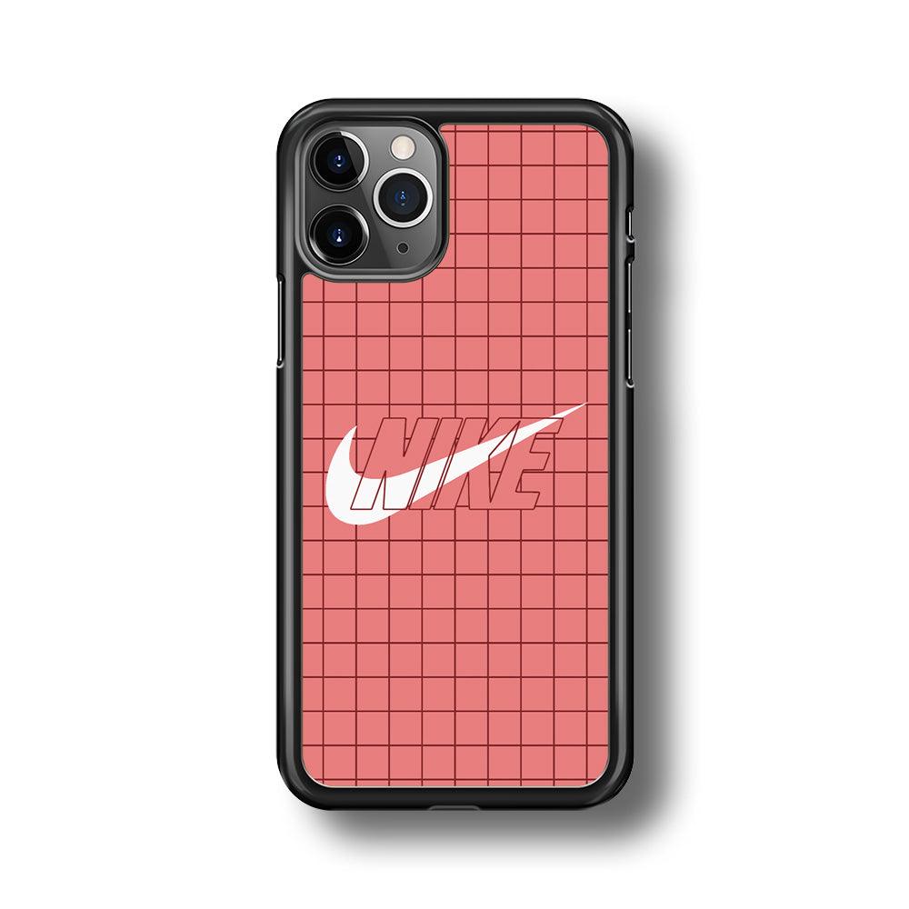 Nike Red Square Spot iPhone 11 Pro Max Case-Rubber Black (2D Case)-Oxvistore