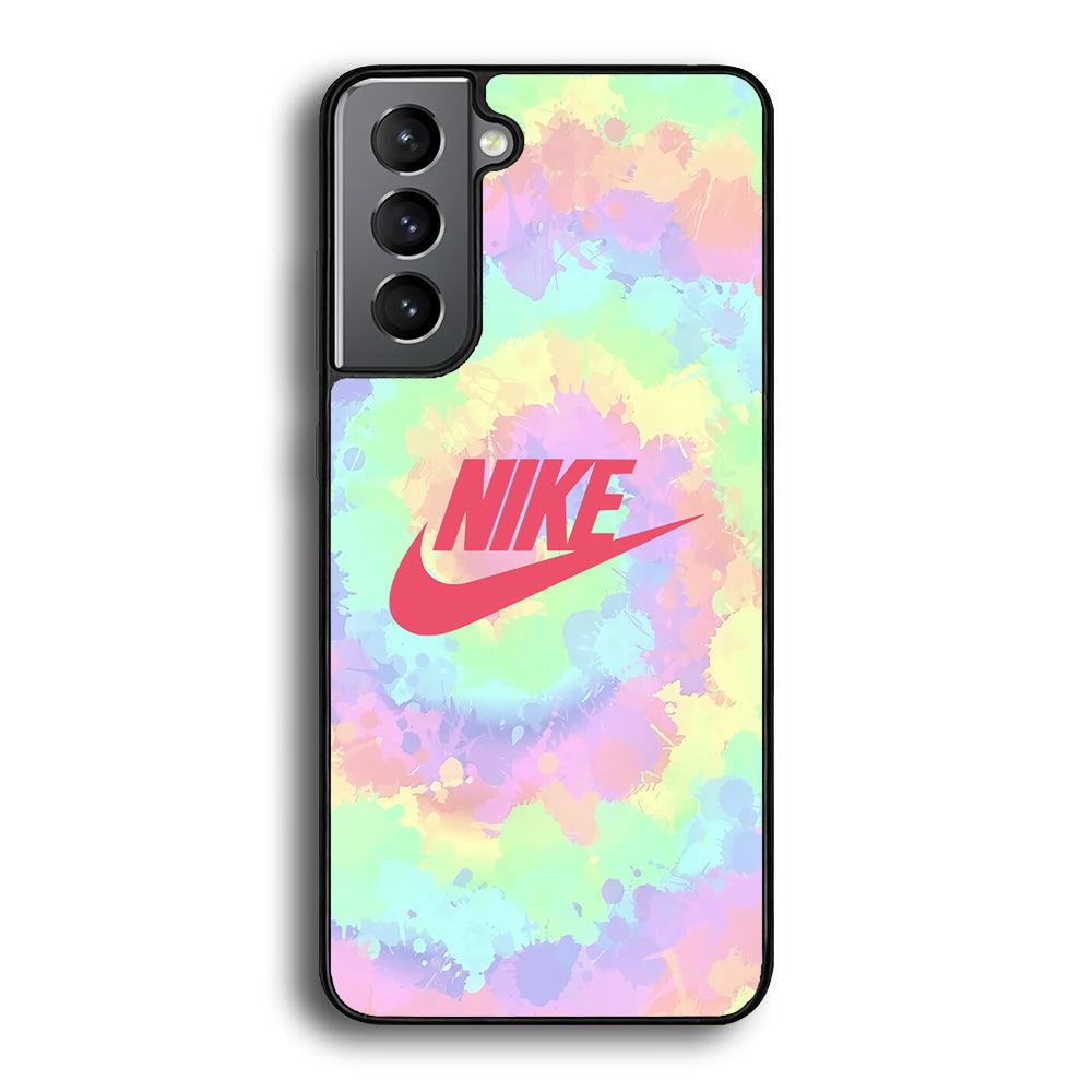 Nike Ring of Rainbow Samsung Galaxy S22 Case-Rubber Black (2D Case)-Oxvistore