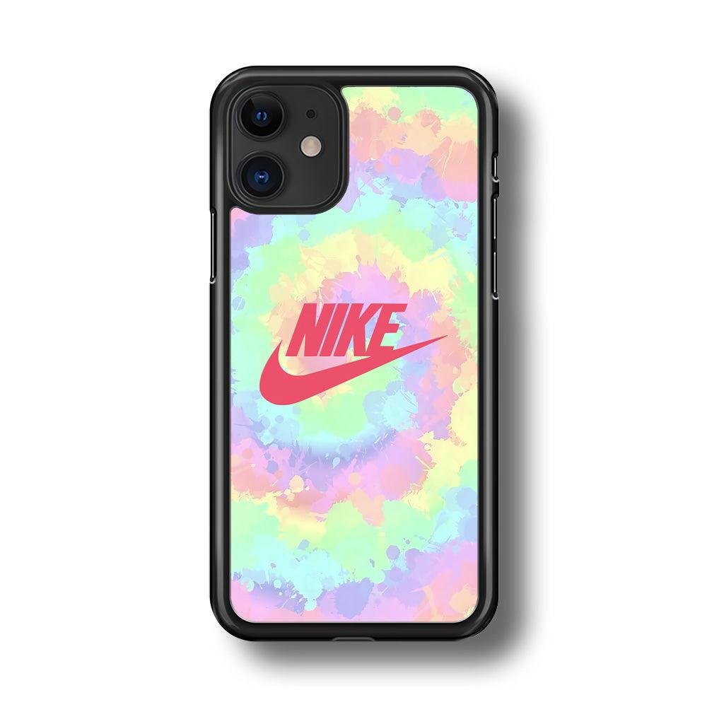Nike Ring of Rainbow iPhone 11 Case-Rubber Black (2D Case)-Oxvistore