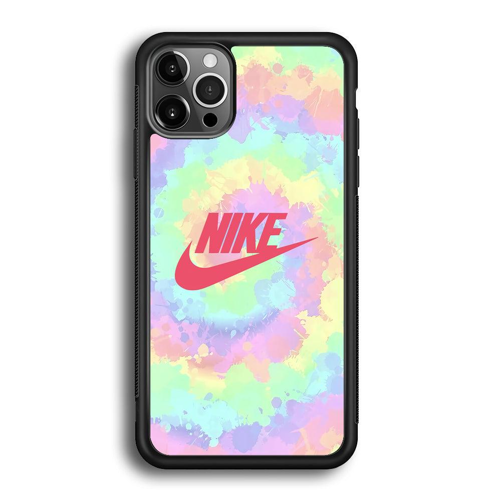 Nike Ring of Rainbow iPhone 12 Pro Case-Rubber Black (2D Case)-Oxvistore