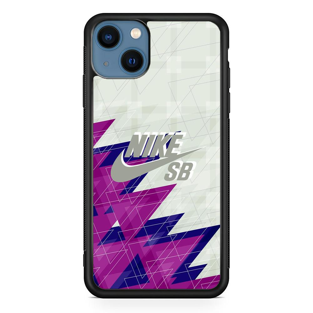 Nike SB Triangle Patern iPhone 13 Case-Rubber Black (2D Case)-Oxvistore