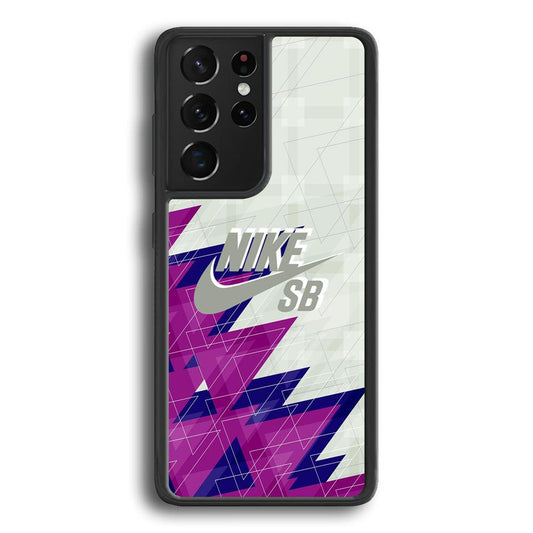 Nike SB Triangle Patern Samsung Galaxy S23 Ultra Case-Rubber Black (2D Case)-Oxvistore