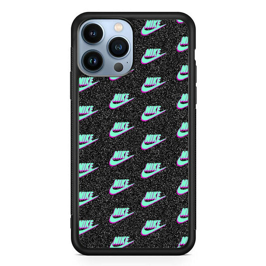 Nike Shine of Star iPhone 13 Pro Max Case-Rubber Black (2D Case)-Oxvistore