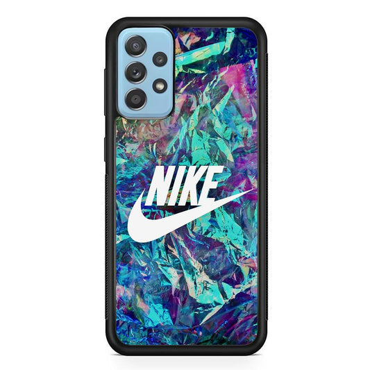 Nike Sparkle Samsung Galaxy A72 Case-Rubber Black (2D Case)-Oxvistore