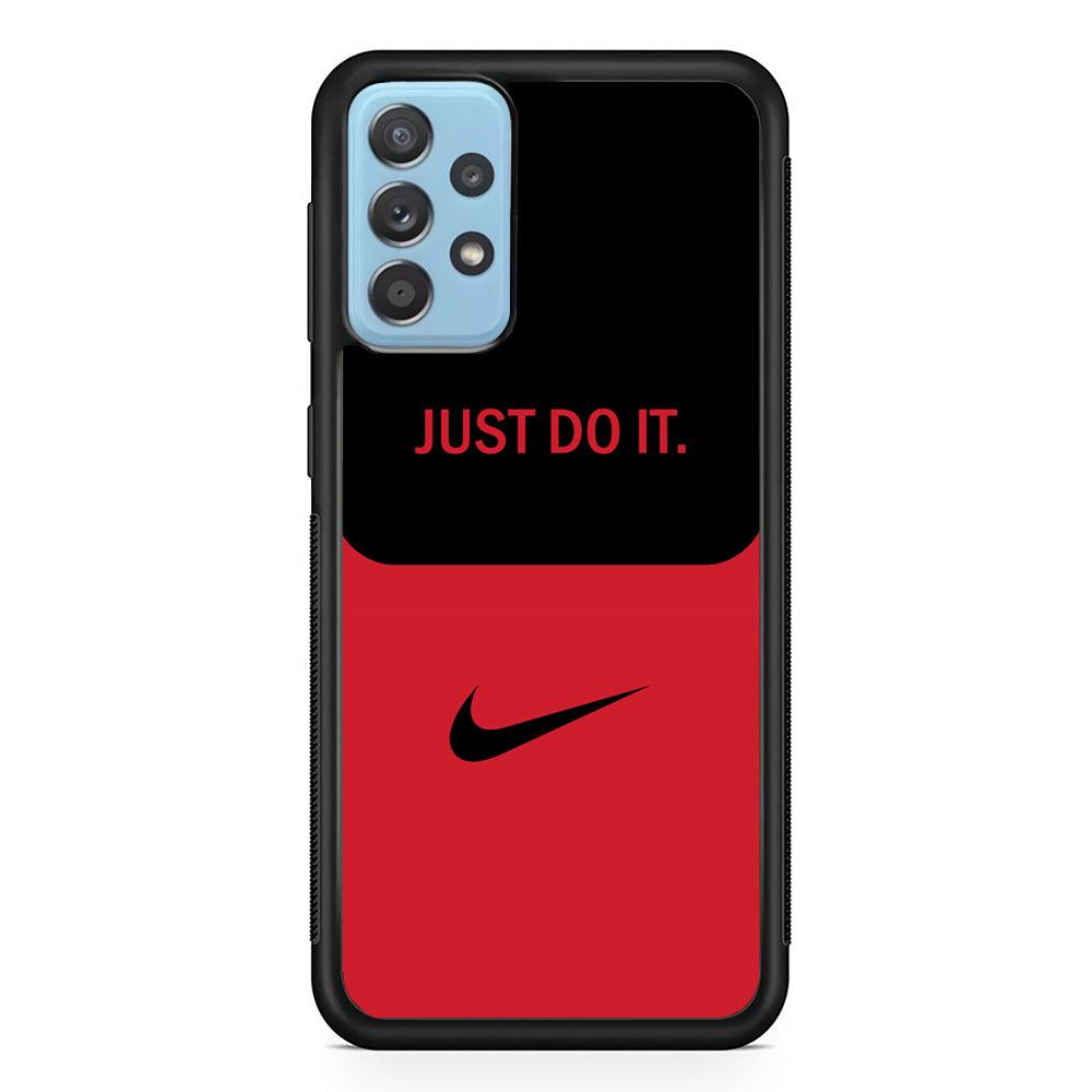 Nike Split in Style Samsung Galaxy A72 Case-Rubber Black (2D Case)-Oxvistore