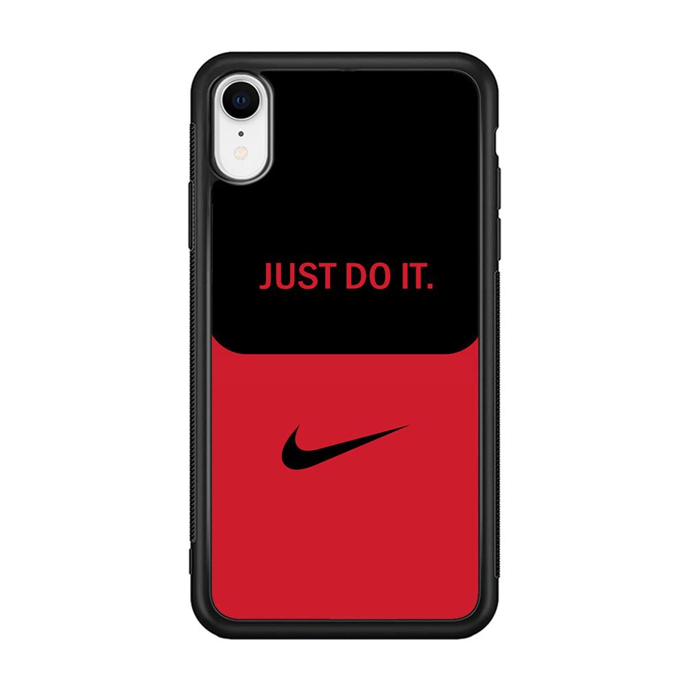 Nike Split in Style iPhone XR Case-Rubber Black (2D Case)-Oxvistore