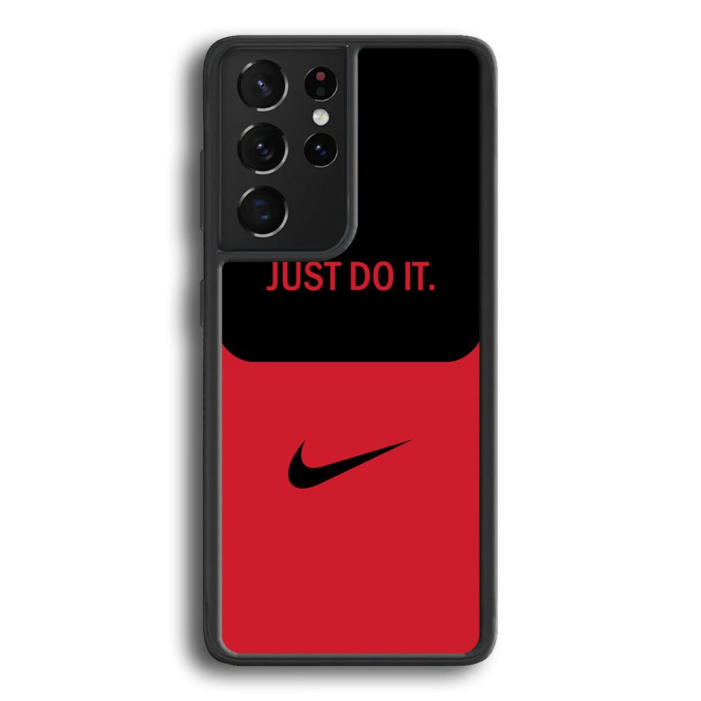 Nike Split in Style Samsung Galaxy S21 Ultra Case-Rubber Black (2D Case)-Oxvistore