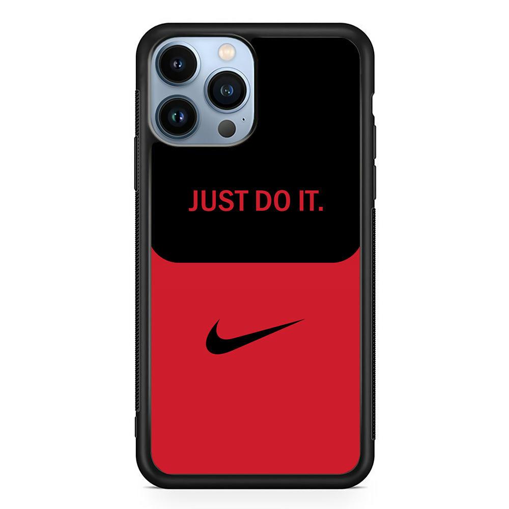 Nike Split in Style iPhone 14 Pro Case-Rubber Black (2D Case)-Oxvistore