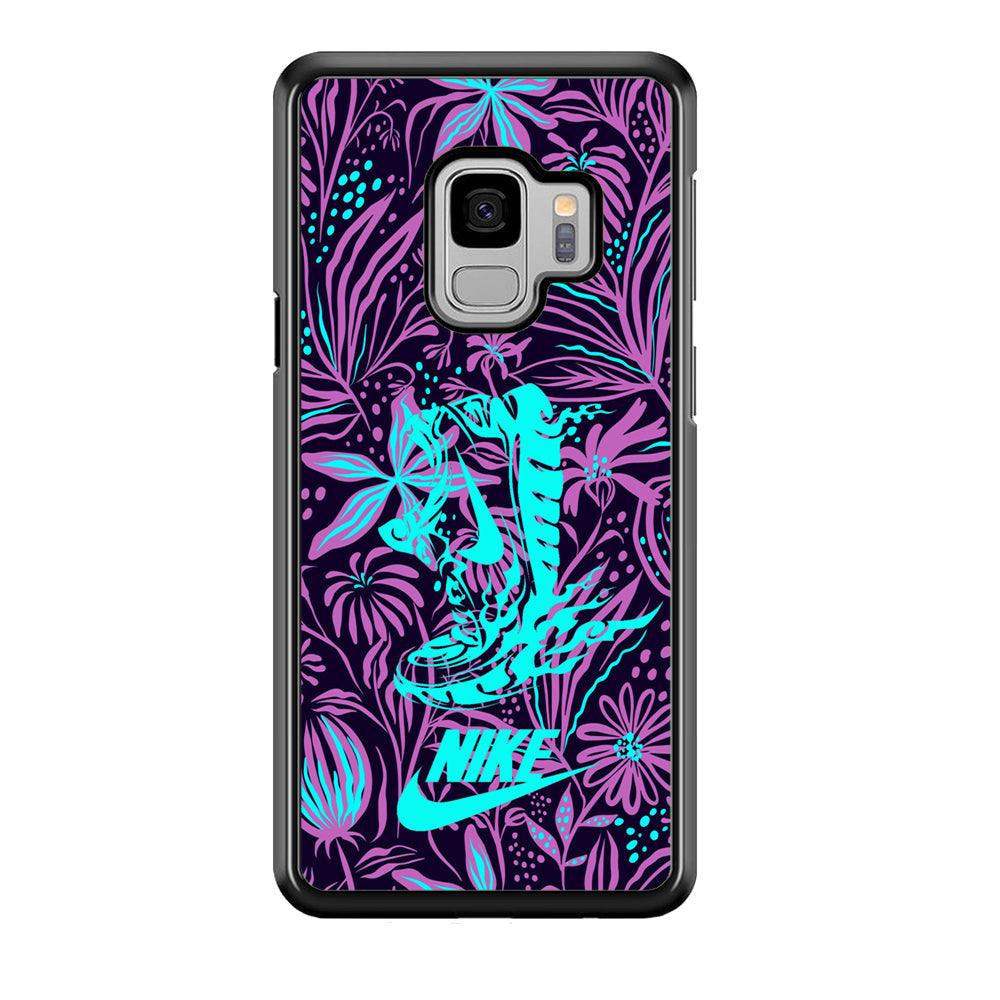 Nike Trial Forest Trip Samsung Galaxy S9 Case-Rubber Black (2D Case)-Oxvistore