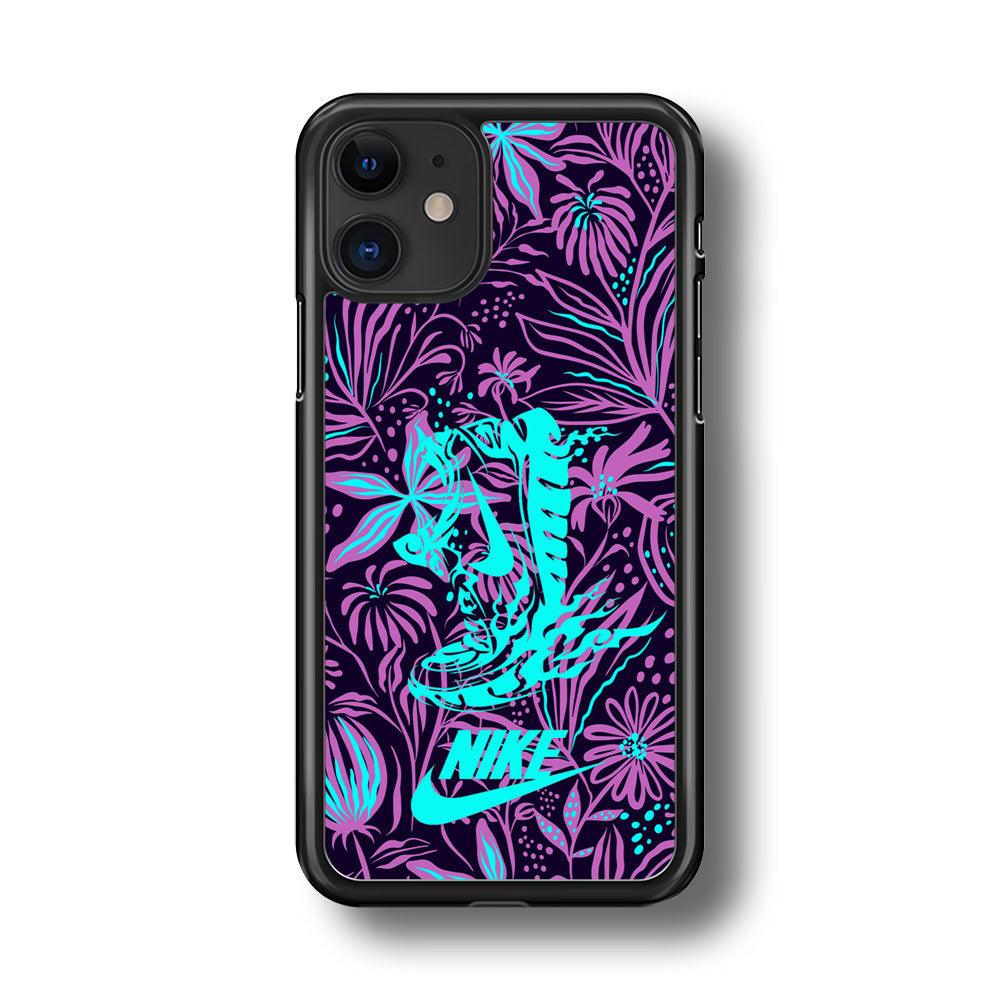 Nike Trial Forest Trip iPhone 11 Case-Rubber Black (2D Case)-Oxvistore