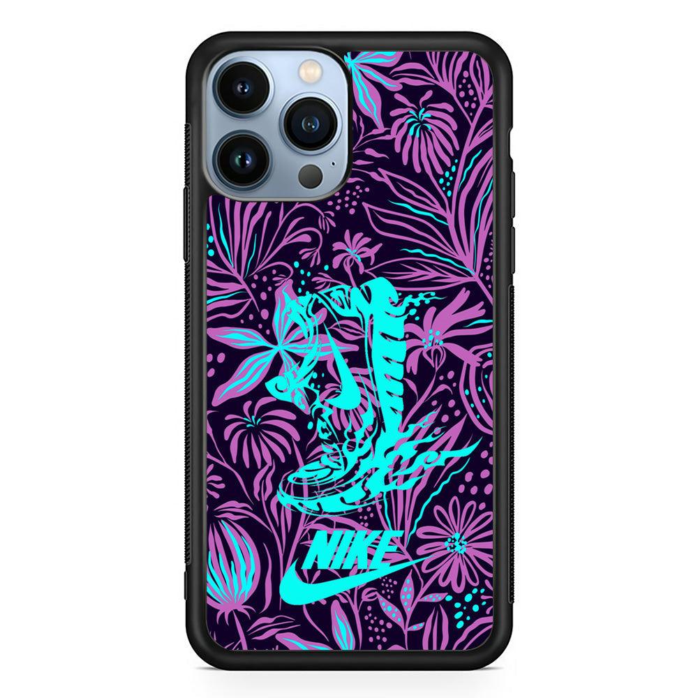 Nike Trial Forest Trip iPhone 13 Pro Max Case-Rubber Black (2D Case)-Oxvistore