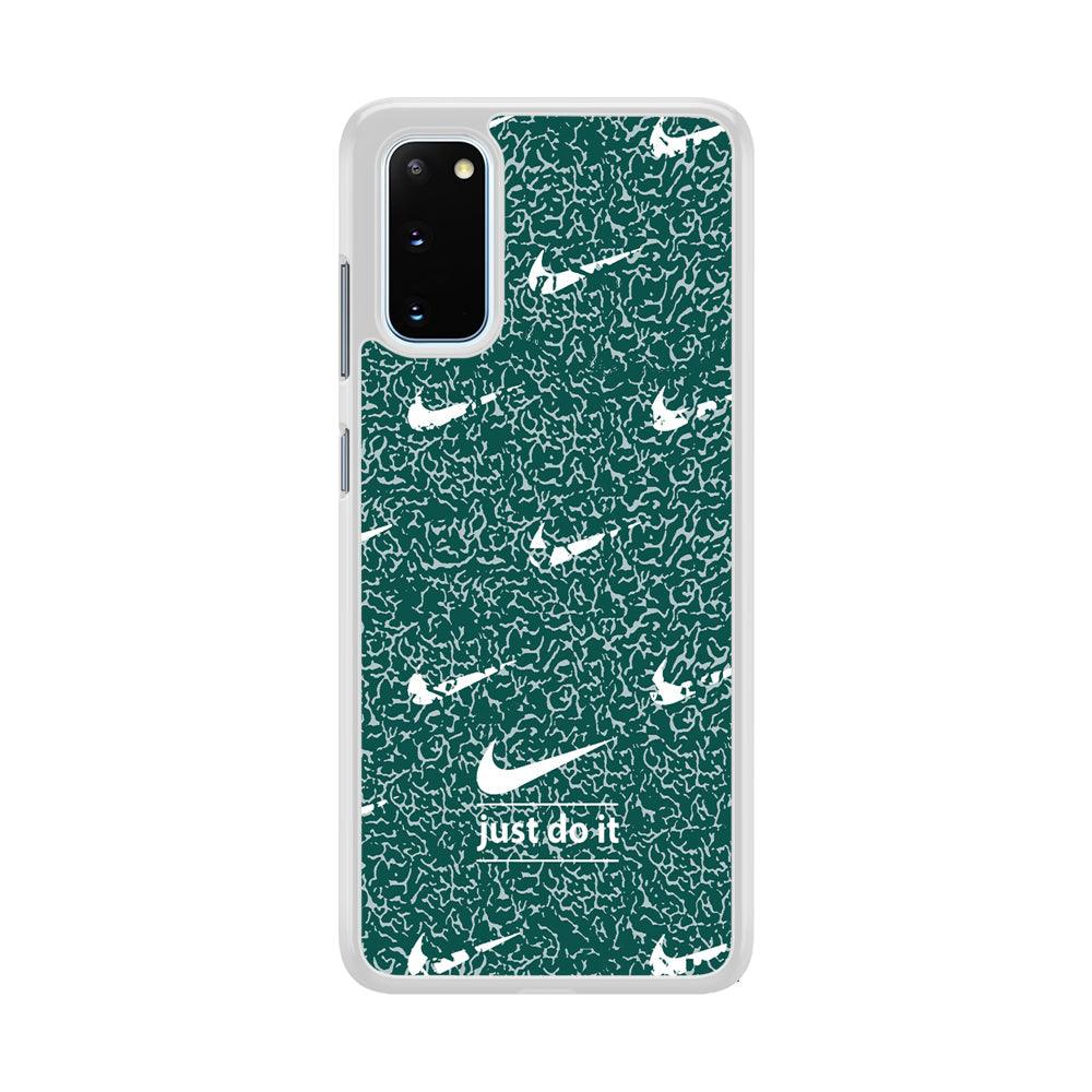 Nike White in Green Patern Samsung Galaxy S20 Case-Oxvistore