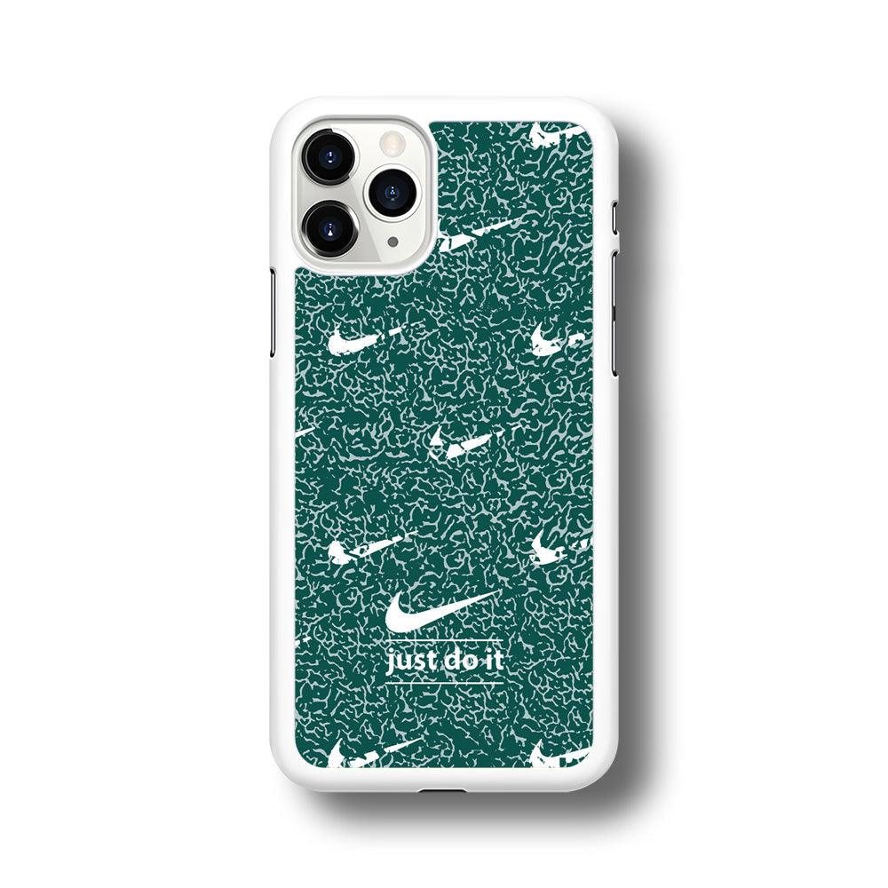 Nike White in Green Patern iPhone 11 Pro Case-Oxvistore