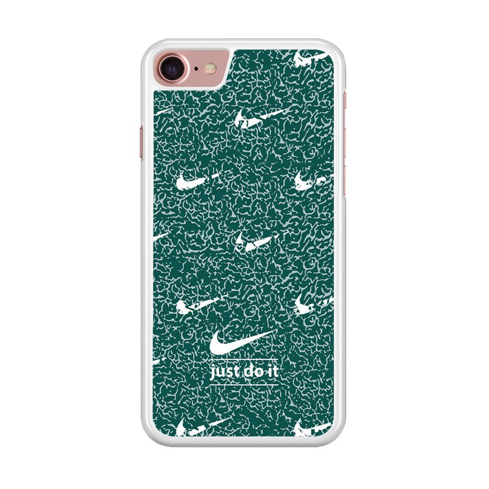 Nike White in Green Patern iPhone 7 Case-Oxvistore