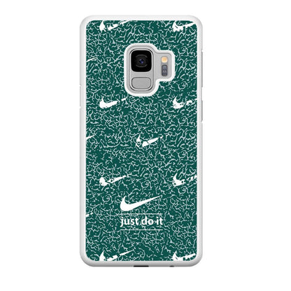 Nike White in Green Patern Samsung Galaxy S9 Case-Oxvistore