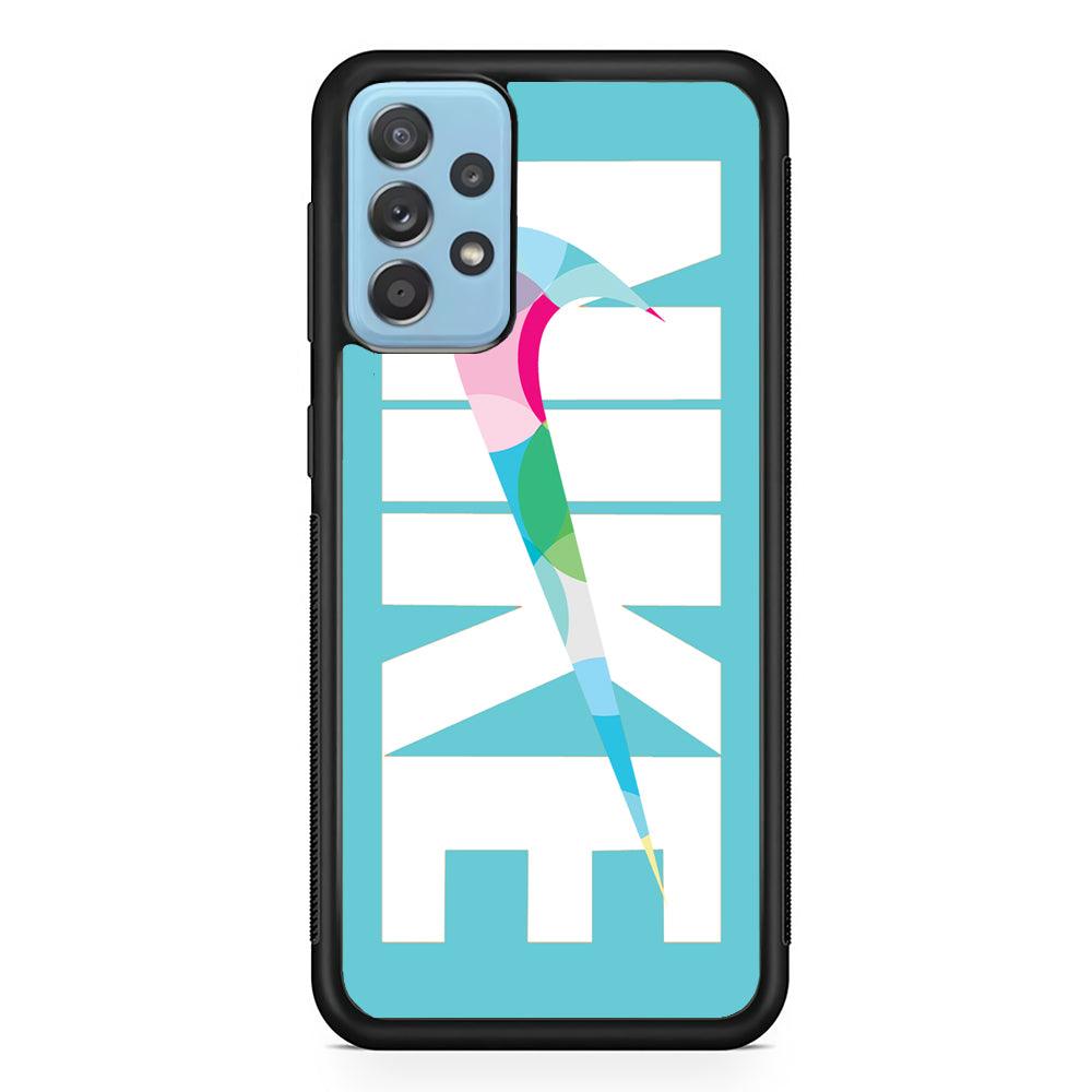 Nike Wide World Samsung Galaxy A72 Case-Rubber Black (2D Case)-Oxvistore