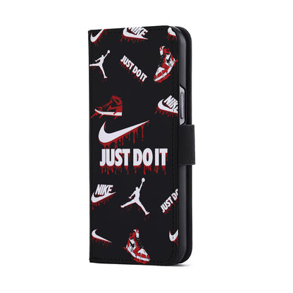 Nike X Air Jordan Black Flip Wallet Phone Case