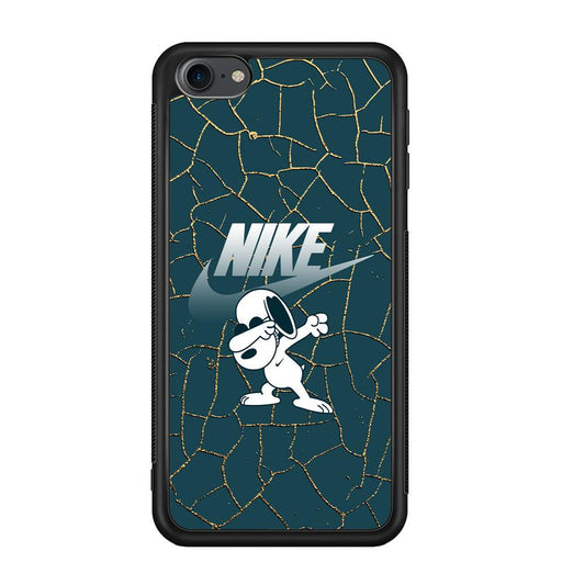 Nike and Snoopy Snoop Dab iPod Touch 6 Case-Rubber Black (2D Case)-Oxvistore