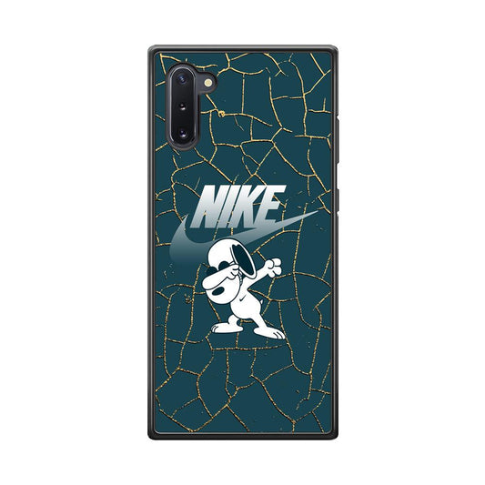 Nike and Snoopy Snoop Dab Samsung Galaxy Note 10 Case-Rubber Black (2D Case)-Oxvistore