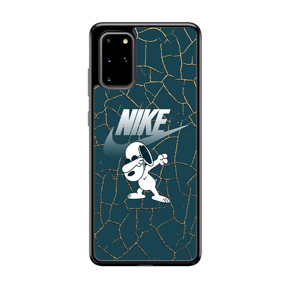 Nike and Snoopy Snoop Dab Samsung Galaxy S20 Plus Case-Rubber Black (2D Case)-Oxvistore