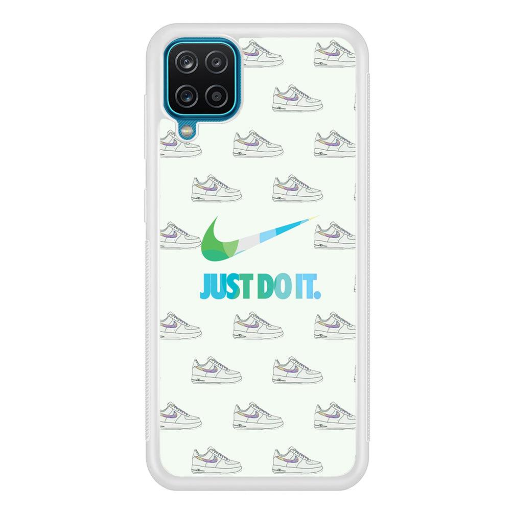 Nike logo in Shoes Collage Samsung Galaxy A12 Case-Oxvistore