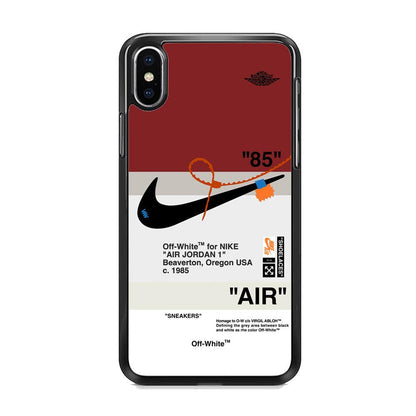 Nike x Air Jordan Off White Template iPhone XS Case-Oxvistore