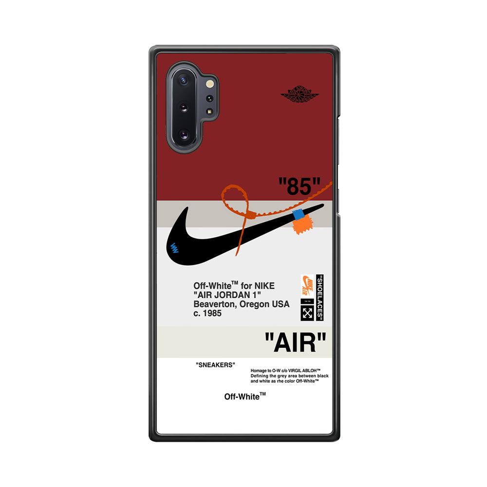 Nike x Air Jordan Off White Template Samsung Galaxy Note 10 Plus Case-Rubber Black (2D Case)-Oxvistore