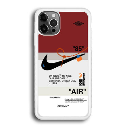 Nike x Air Jordan Off White Template iPhone 12 Pro Case-Oxvistore