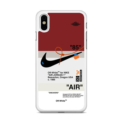 Nike x Air Jordan Off White Template iPhone XS Case-Oxvistore