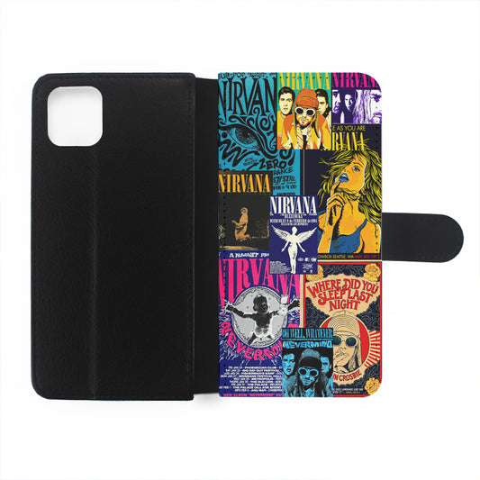 Nirvana Album Cover Collage Flip Wallet Phone Case