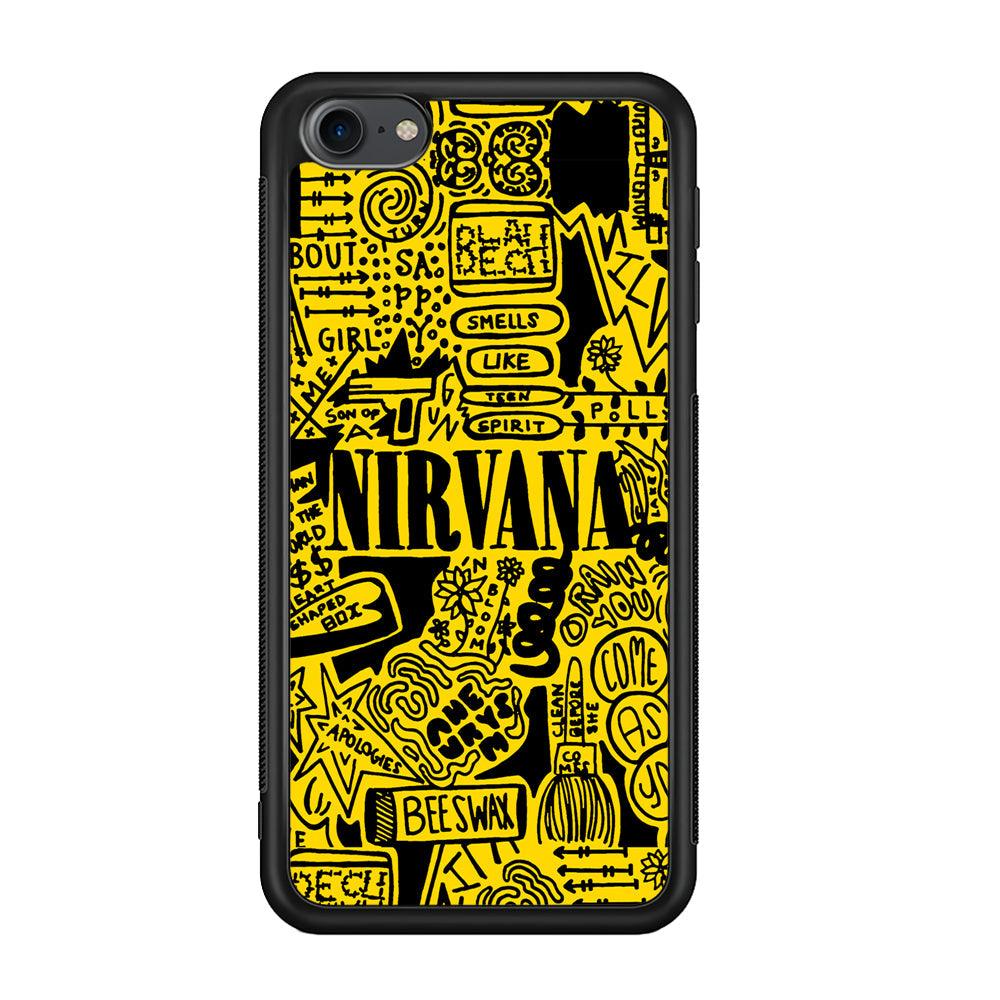 Nirvana Doodle Art iPod Touch 6 Case-Rubber Black (2D Case)-Oxvistore