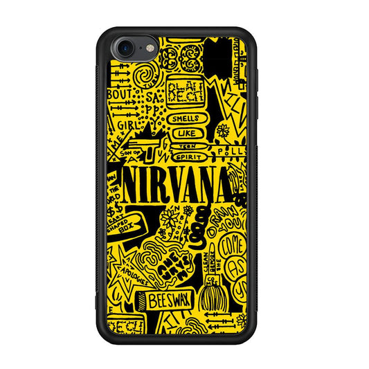 Nirvana Doodle Art iPod Touch 6 Case-Rubber Black (2D Case)-Oxvistore