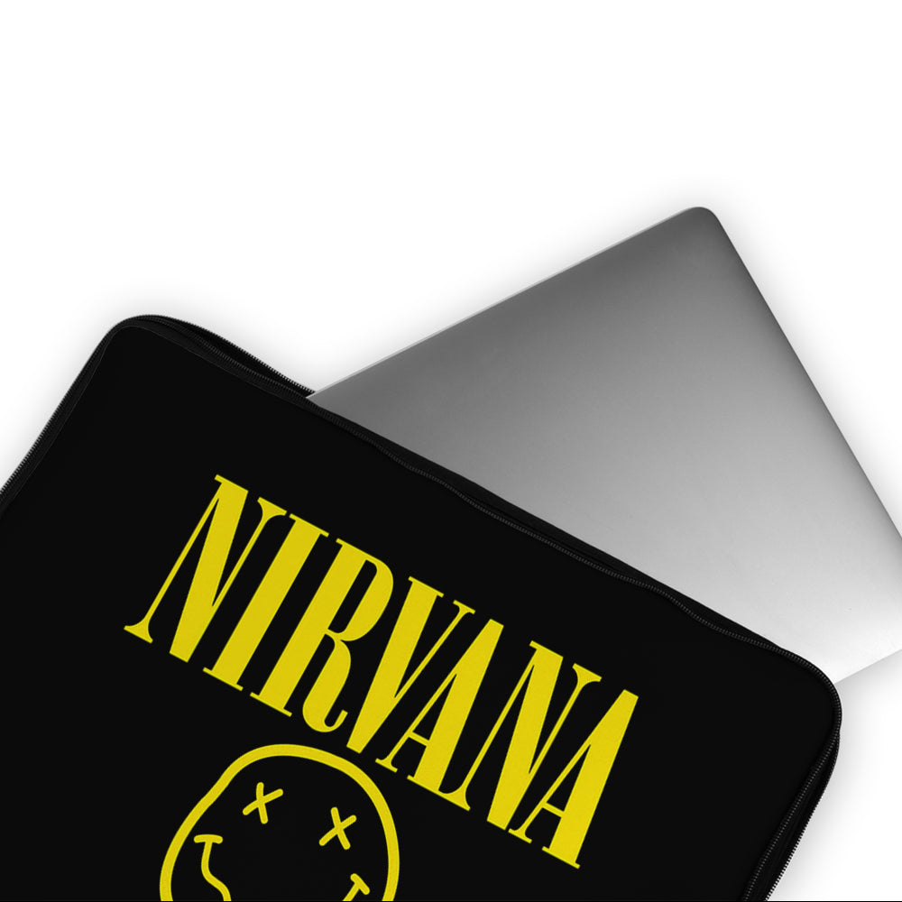 Nirvana Logo Smiley Laptop Sleeve Protective Cover