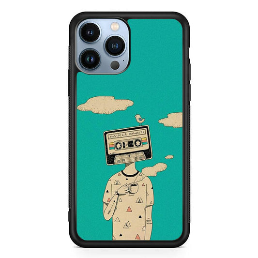 Nostalgia Mixtape iPhone 15 Pro Max Case-Rubber White (2D Case)-Oxvistore